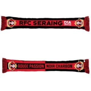 ÉCHARPE RFC SERAING ROUGE PASSION NOIR CHARBON